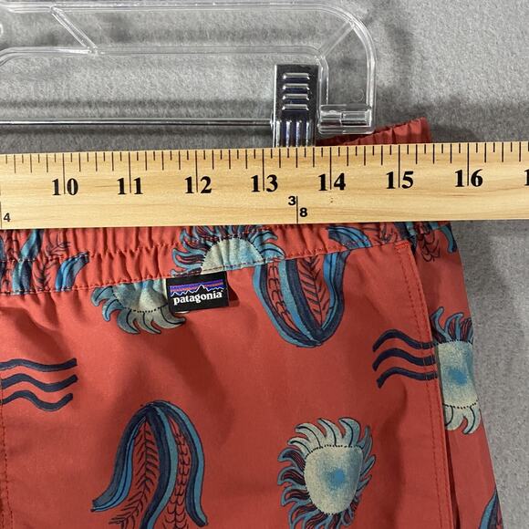 Patagonia Swim Trunks Surf Board Shorts Red Blue Men’s Size Medium - Picture 4 of 5